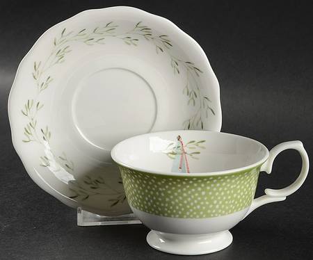 A Fine Romance Footed Cup & Saucer Set