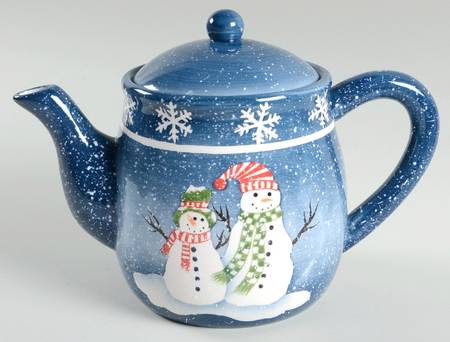 Blizzard Snowman Teapot & Lid