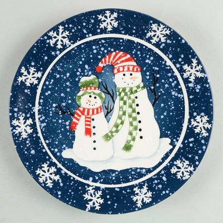 Blizzard Snowman Salad Plate