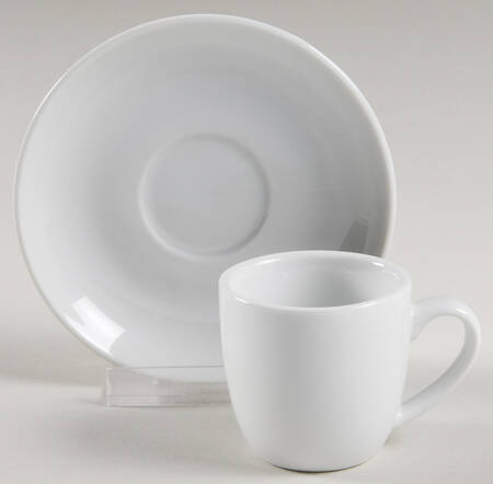 Caterer's Dinnerware Flat Demitasse Cup & Saucer Set by Pottery Barn China