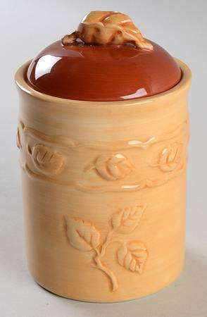 Duet (Honey Terra Cotta) 4" Storage Jar & Lid