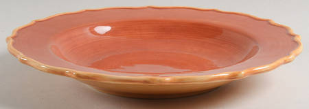 Duet (Honey Terra Cotta) Large Rim Soup Bowl