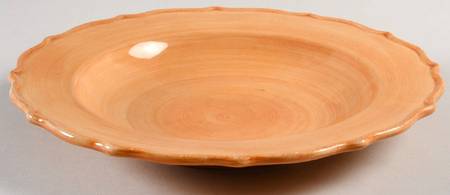 Duet (Honey Terra Cotta) Large Rim Soup Bowl