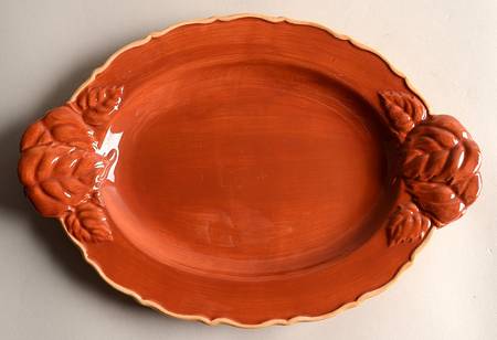 Duet (Honey Terra Cotta) 13" Oval Serving Platter