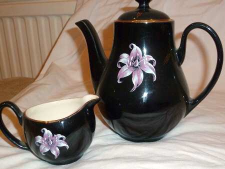 Orchid (Black Background) Creamer