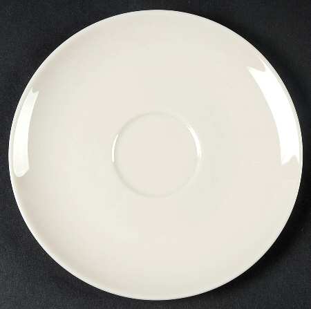 Undecorated Ivory Saucer