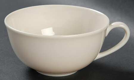 Undecorated Ivory Flat Cup