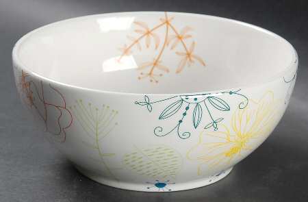Floral Line Soup/Cereal Bowl