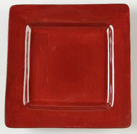 Essential Colours Red Square Salad/Dessert Plate