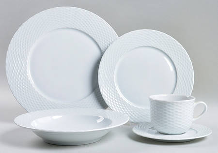 Basketweave 5 Piece Place Setting