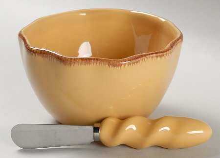 Village Collection Dijon Dip Bowl & Spreader Set