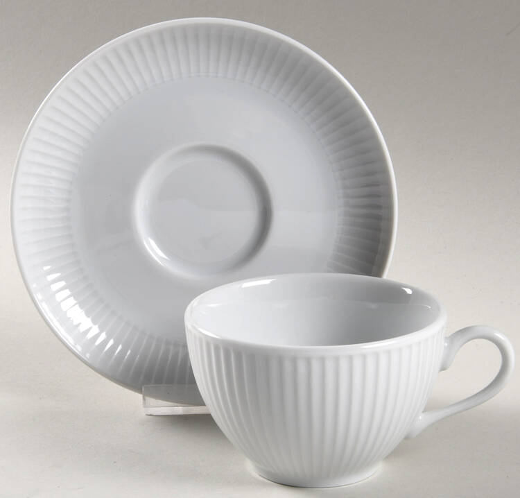 Plisse Flat Cup & Saucer Set