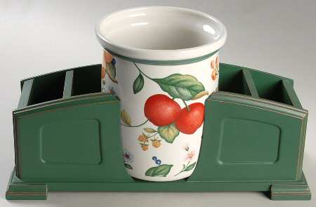 Fruit on the Vine Utensil Holder & Wood Caddy