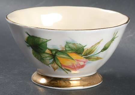 Six World Famous Roses (Newer) Open Sugar Bowl
