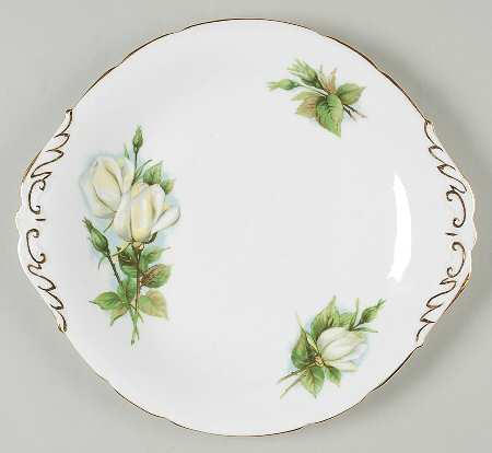 Six World Famous Roses (Newer) Handled Cake Plate
