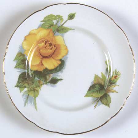 Six World Famous Roses (Newer) Bread & Butter Plate