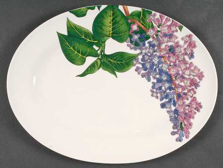 Eden Flowers 15" Oval Serving Platter