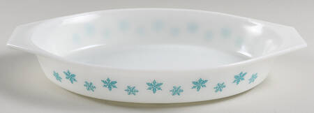 Snowflake White 12'' Oval Baker