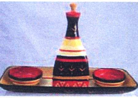 Caledonia Oil Jar/Drizzler with 2 Dipping Dish & Tray