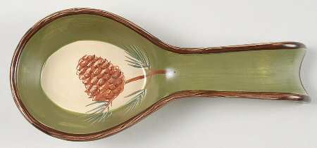Pine Lodge Spoon Rest/Holder (Holds 1 Spoon)