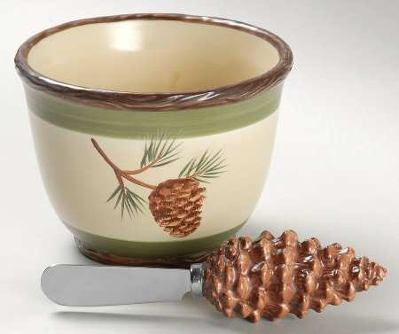 Pine Lodge Dip Bowl & Spreader Set