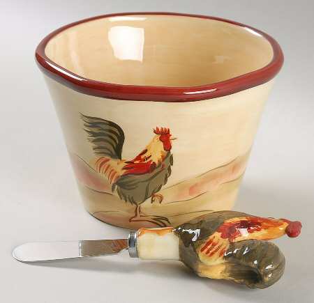 Early Riser Dip Bowl & Spreader Set