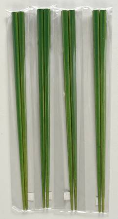 Asian Square Light Green Pair Chopsticks - Set of 4