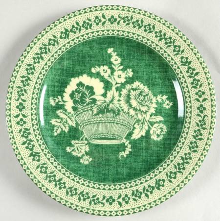 Paniers Fleuris Green Salad/Dessert Plate