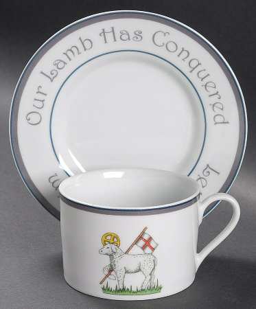 Moravian Blessings Flat Cup & Saucer Set