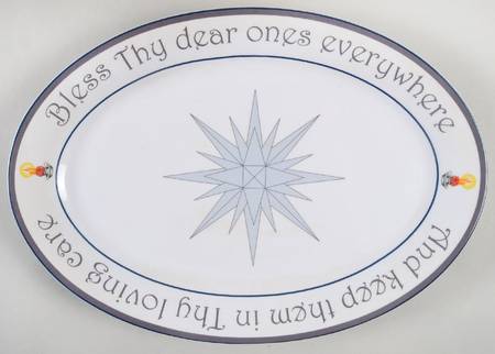 Moravian Blessings 14" Oval Serving Platter