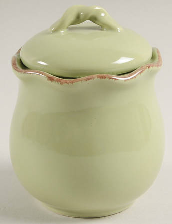 Village Collection Celery Sugar Bowl & Lid