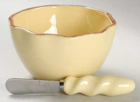 Village Collection Butter Dip Bowl & Spreader Set