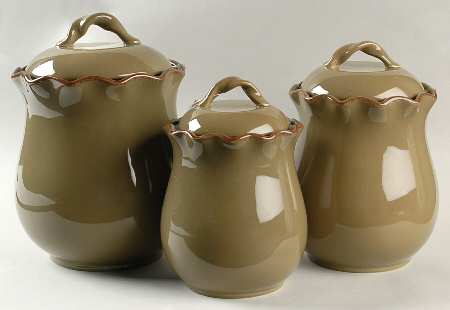 Village Collection Olive (3 Piece) Canister Set (Box Set)