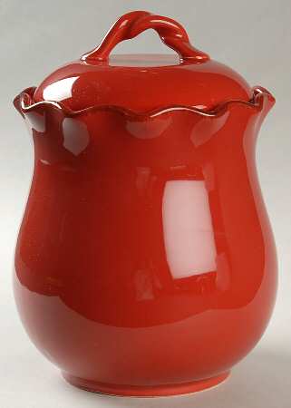 Village Collection Persimmon Large Canister & Lid