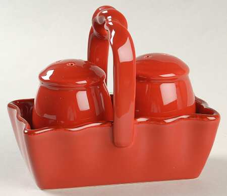 Village Collection Persimmon (3 Pc) Salt & Pepper Tray Set