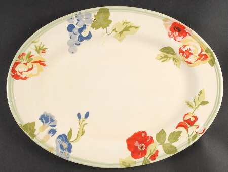 Emma's Garden 14" Oval Serving Platter