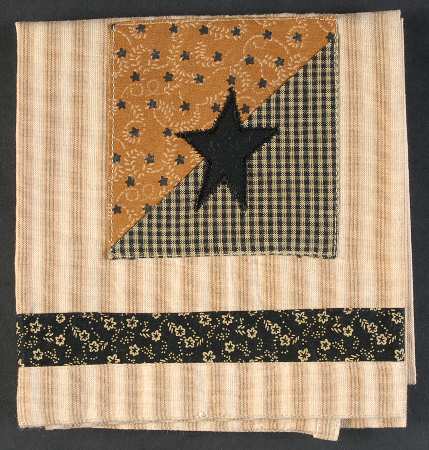 Black Star Cloth Dish Towel