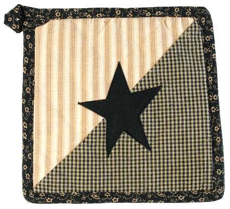 Black Star Cloth Potholder