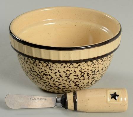 Black Star Dip Bowl & Spreader Set