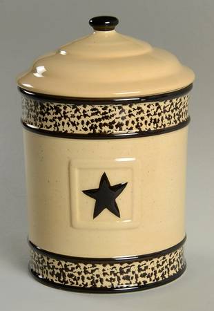 Black Star Medium Canister & Lid