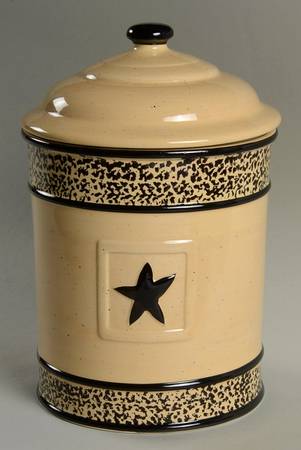 Black Star Large Canister & Lid