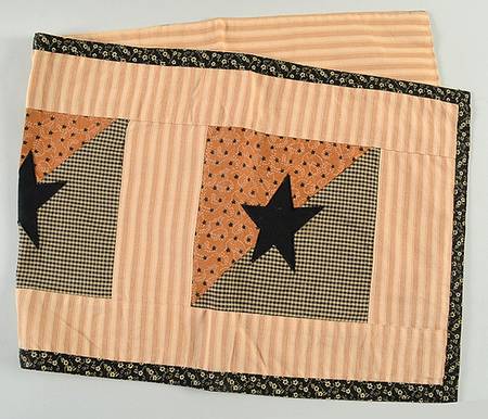 Black Star 13" x 36" Cloth Table Runner