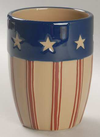 Stars and Stripes China Bathroom Tumbler