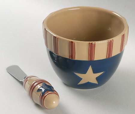 Stars and Stripes Dip Bowl & Spreader Set