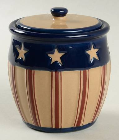 Stars and Stripes Sugar Bowl & Lid