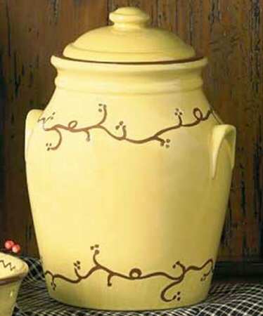 Red Ware Cookie Jar & Lid