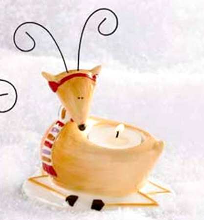 Reindeer Games Figural Tea Light Candleholder