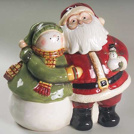 Santa, My Friend Figural Cookie Jar & Lid