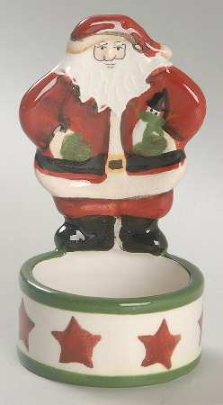 Santa, My Friend Figural Tea Light Candleholder