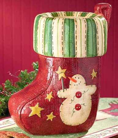 Holiday Stockings Figural Cookie Jar & Lid